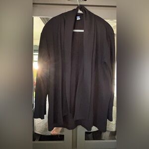 Old Navy Black Open Front Shawl Cardigan